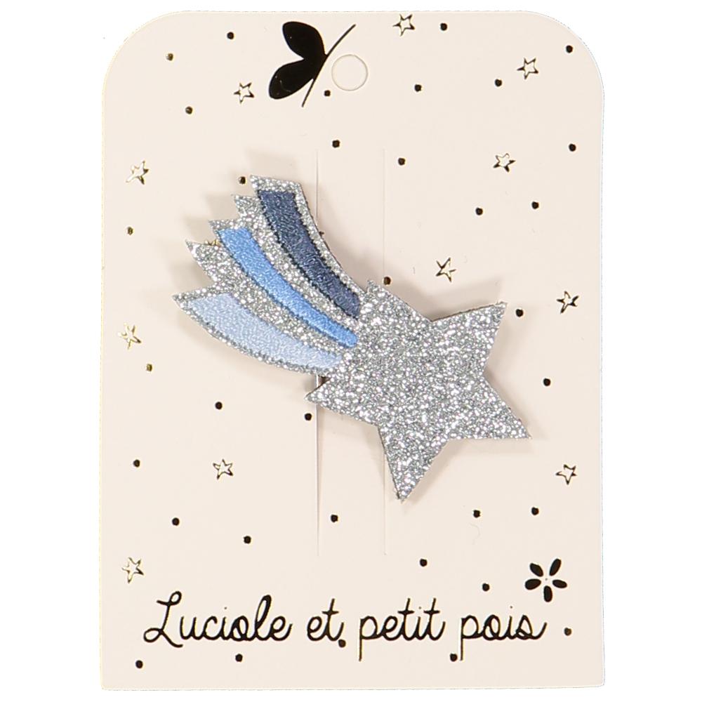 Shooting star hair clip - Pastel blue