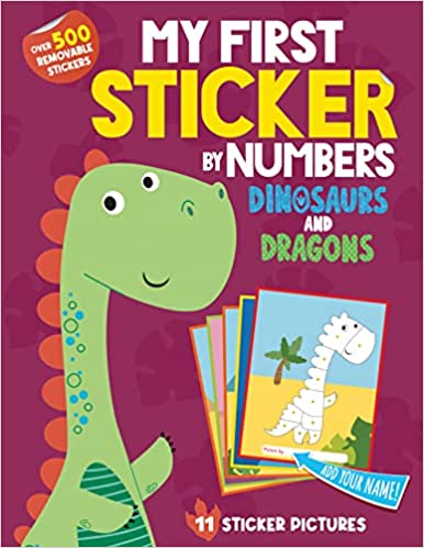My First Sticker By Numbers: Dinosaurs and Dragons Paperback