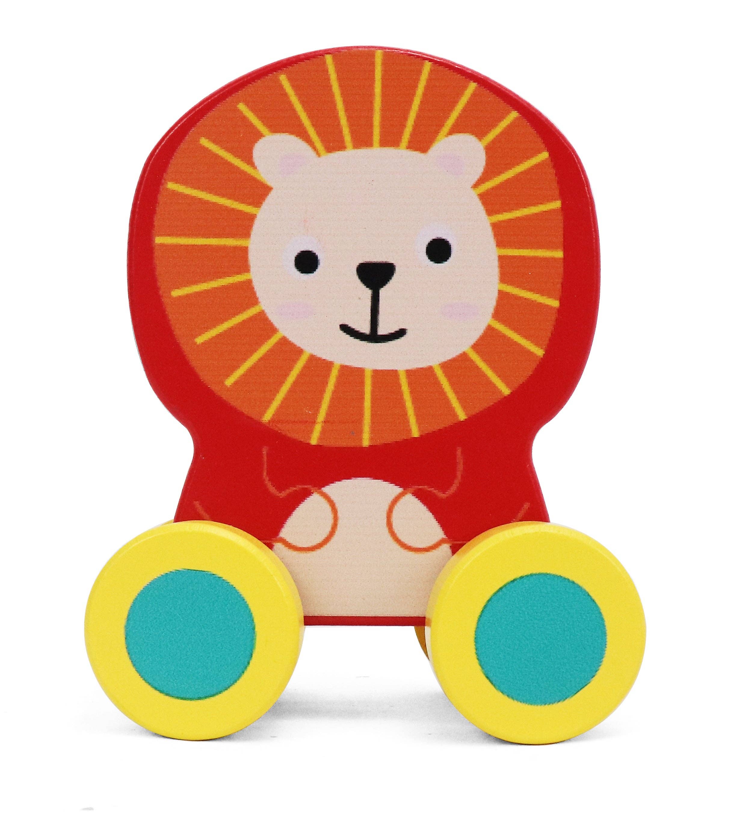 Wooden Little Leo Lion Vehicle Toy