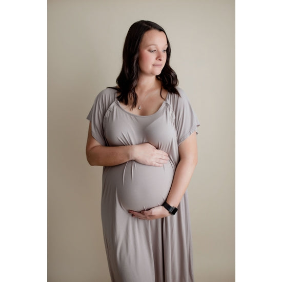 Harbor Mist Maternity Mommy Labor and Delivery/ Nursing Gown