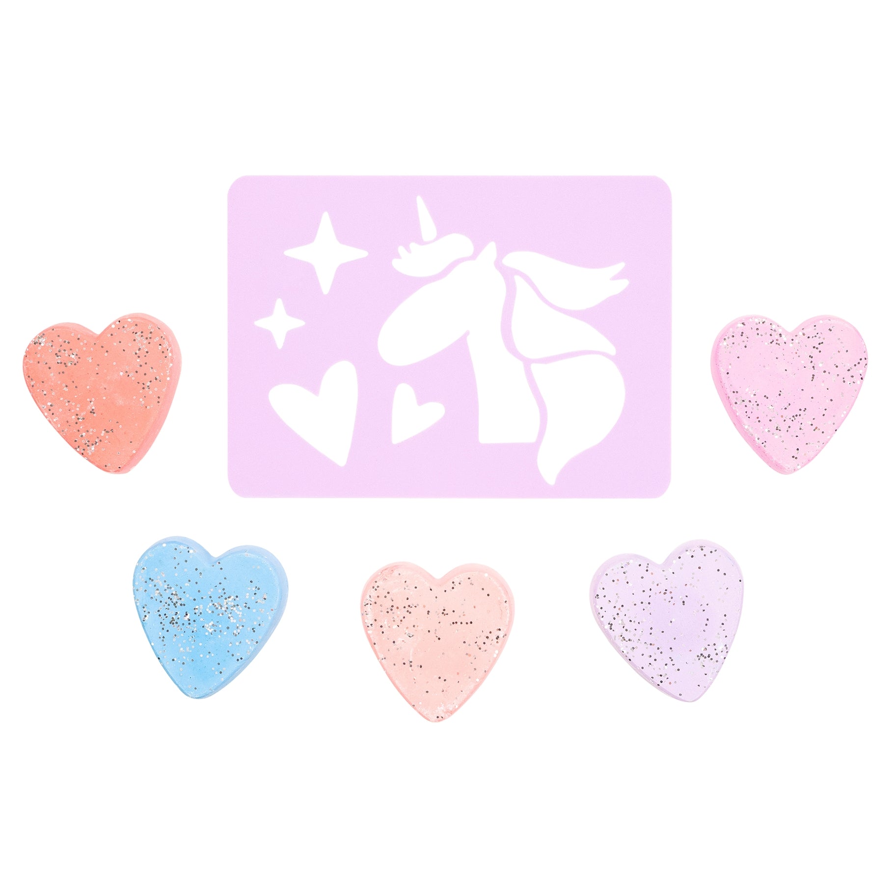 6pc Chalk and Stencil Set Unicorn - Khanh