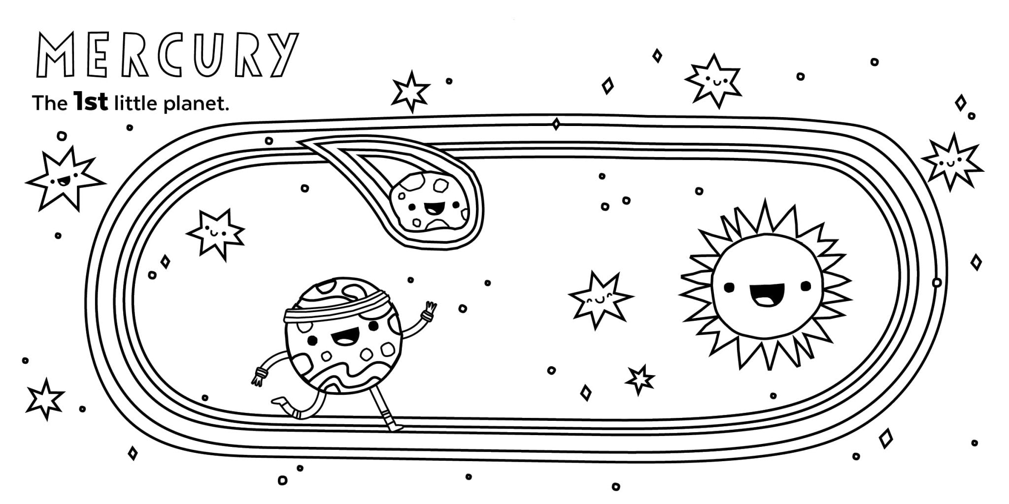 8 Little Planets Coloring Book - Khanh