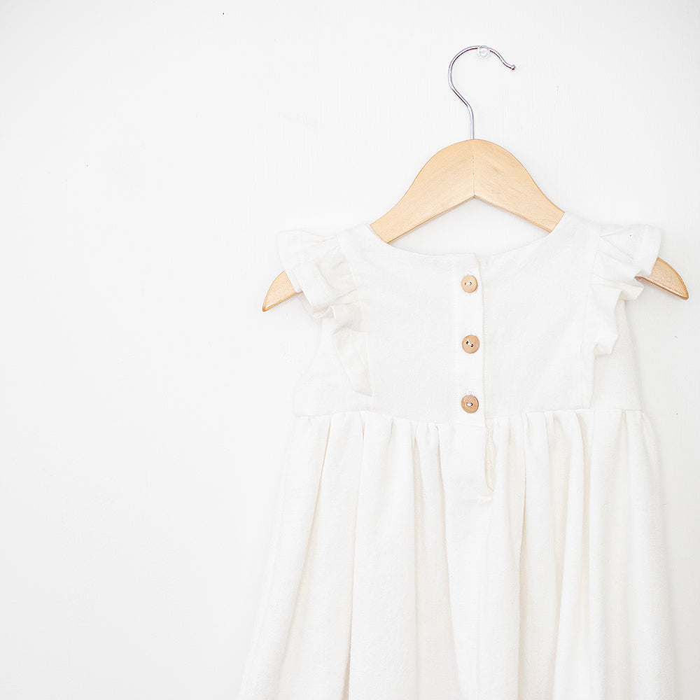 Flutter Dress | Ivory Linen