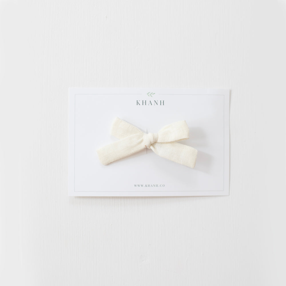 Ivory | Petite Hand-Tied Bow