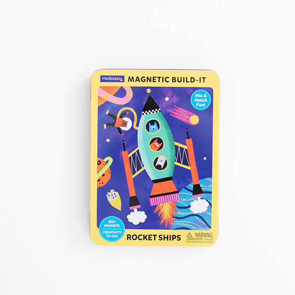 Rocket Ships  Build-it Magnetic Tin