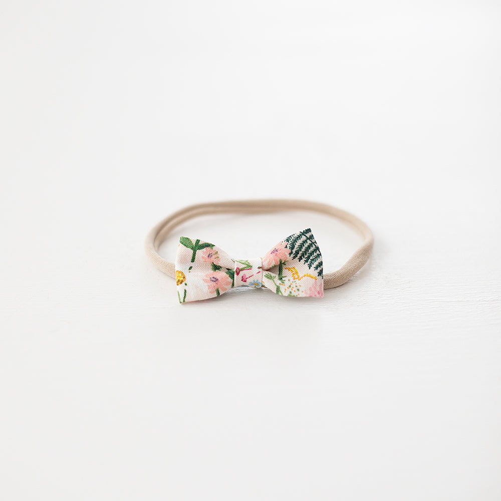 Pink Wildflower | Mini Bow