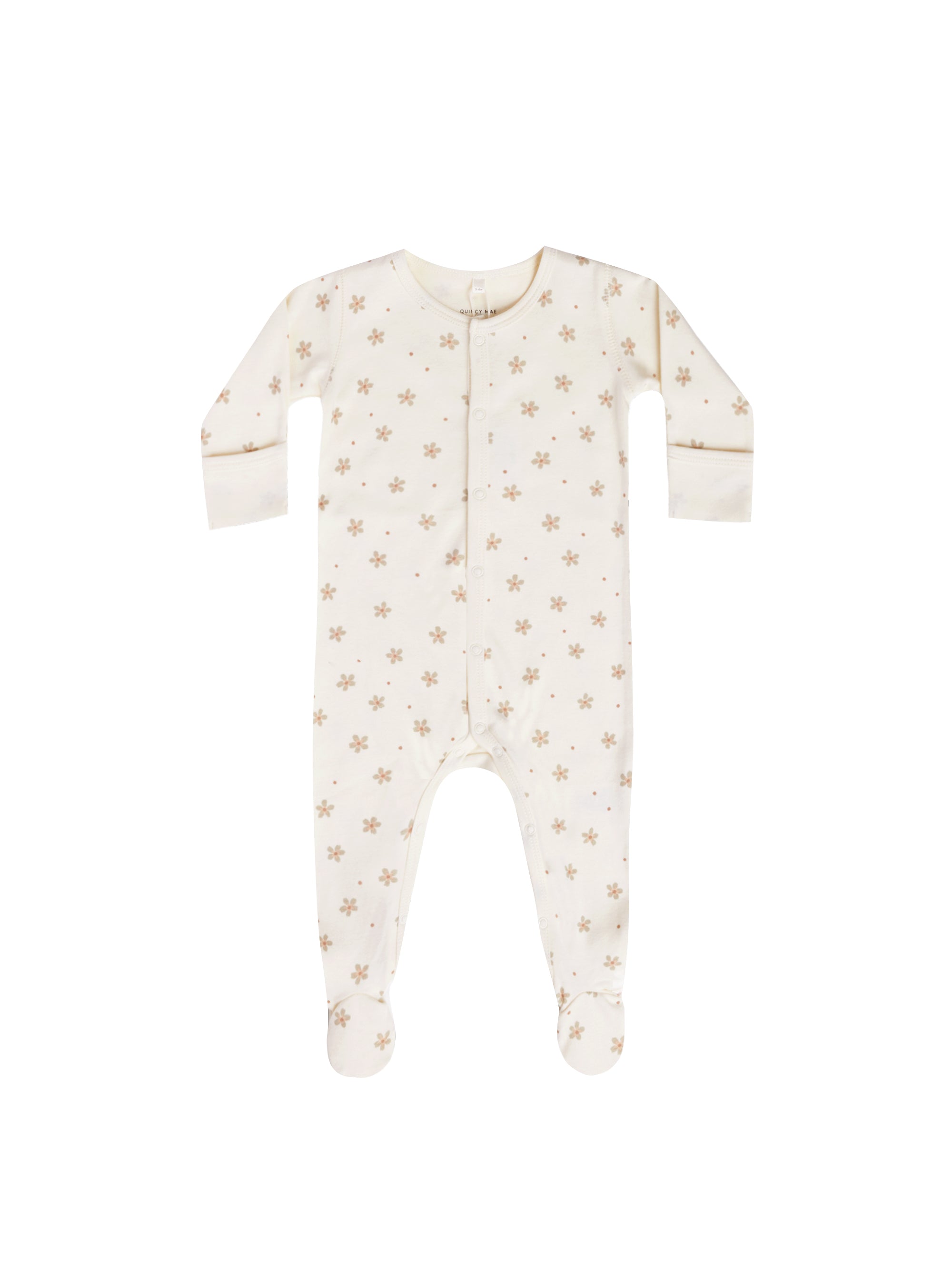FULL SNAP FOOTIE | DOTTY FLORAL - LAST ONE 12/18M