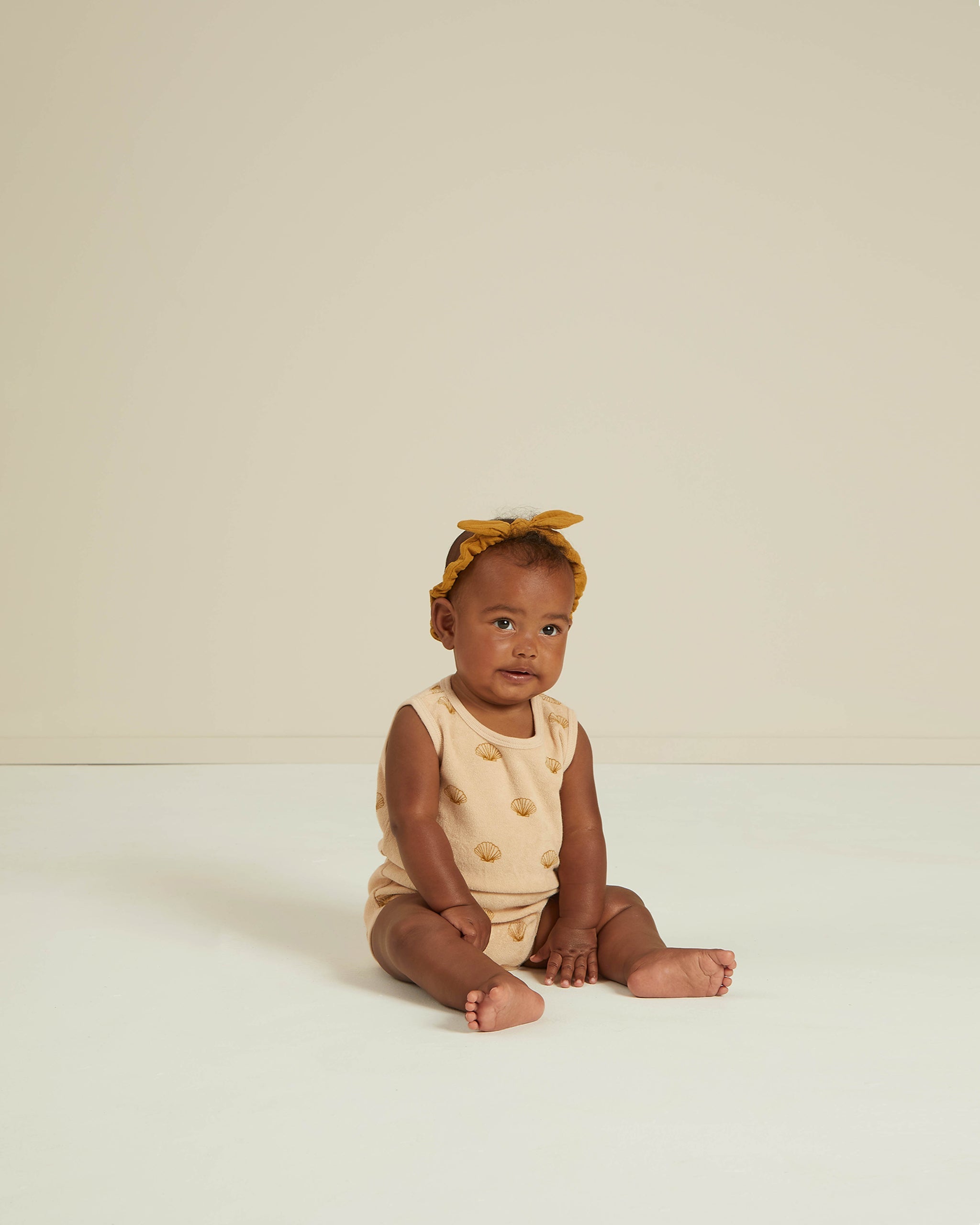 baby bow headband set | gold, marigold