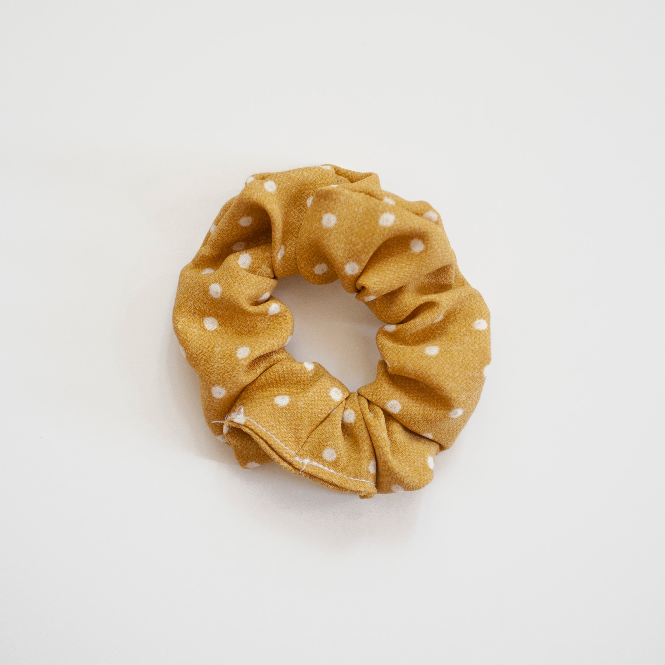Scrunchie | Mustard Polka Dots