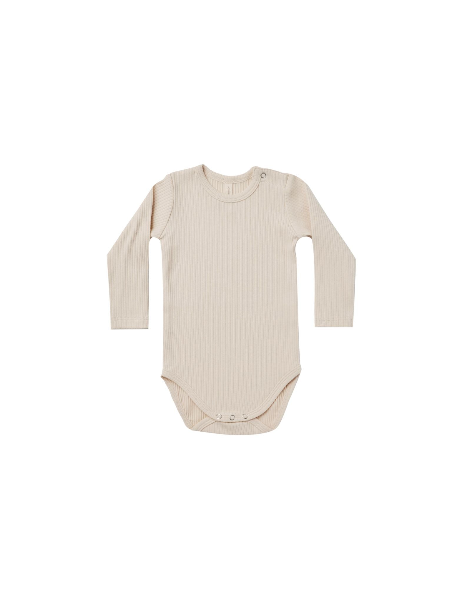 ribbed long sleeve bodysuit | natural - LAST ONE NB
