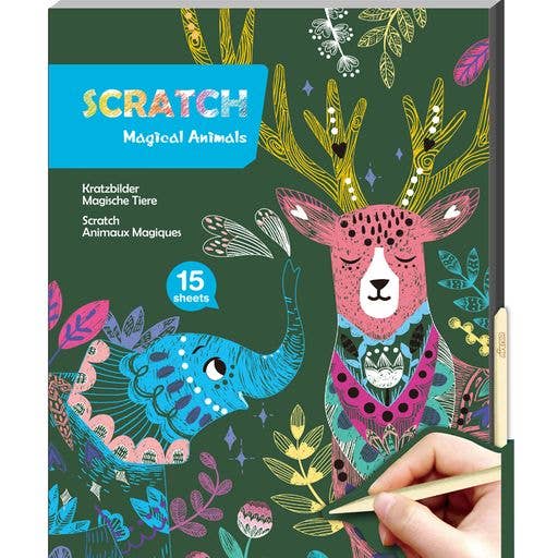 Scratch Art Book - Large MAGICAL ANIMALS