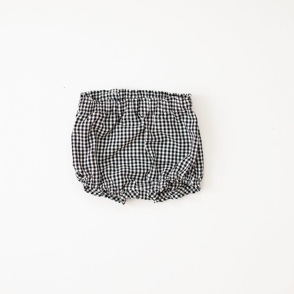 Black Check Woven Bloomer