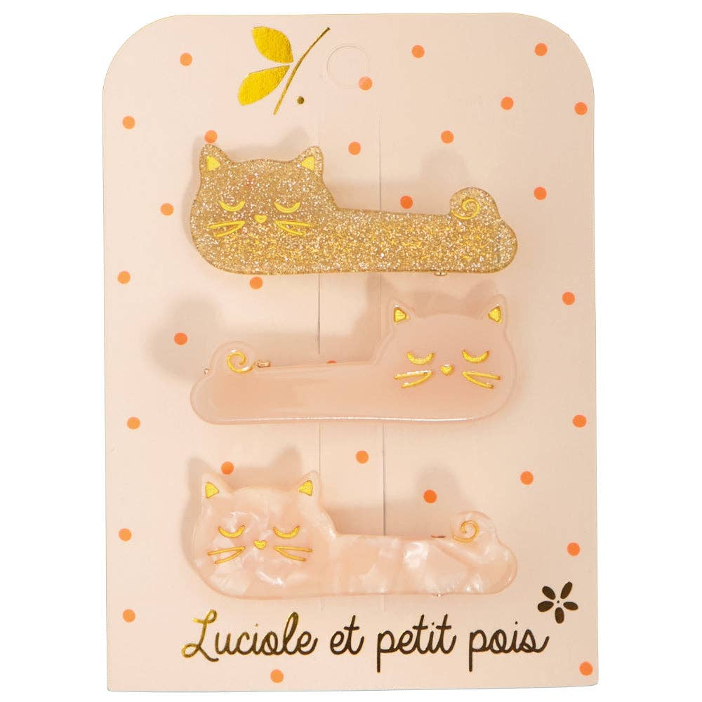 Cat Hair Clips (Trio) | Mother - Of - Pearl, Plain, Glitter