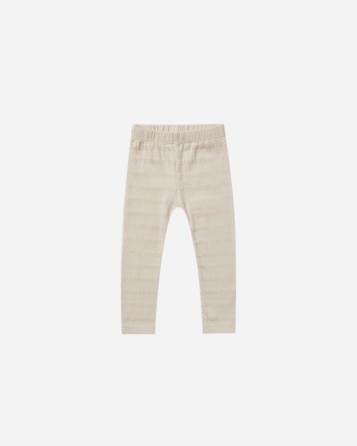 Cinched Ribbed Legging || Natural