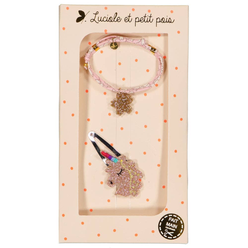 Clip & Bracelet | Capel Rose & Unicorn - Khanh