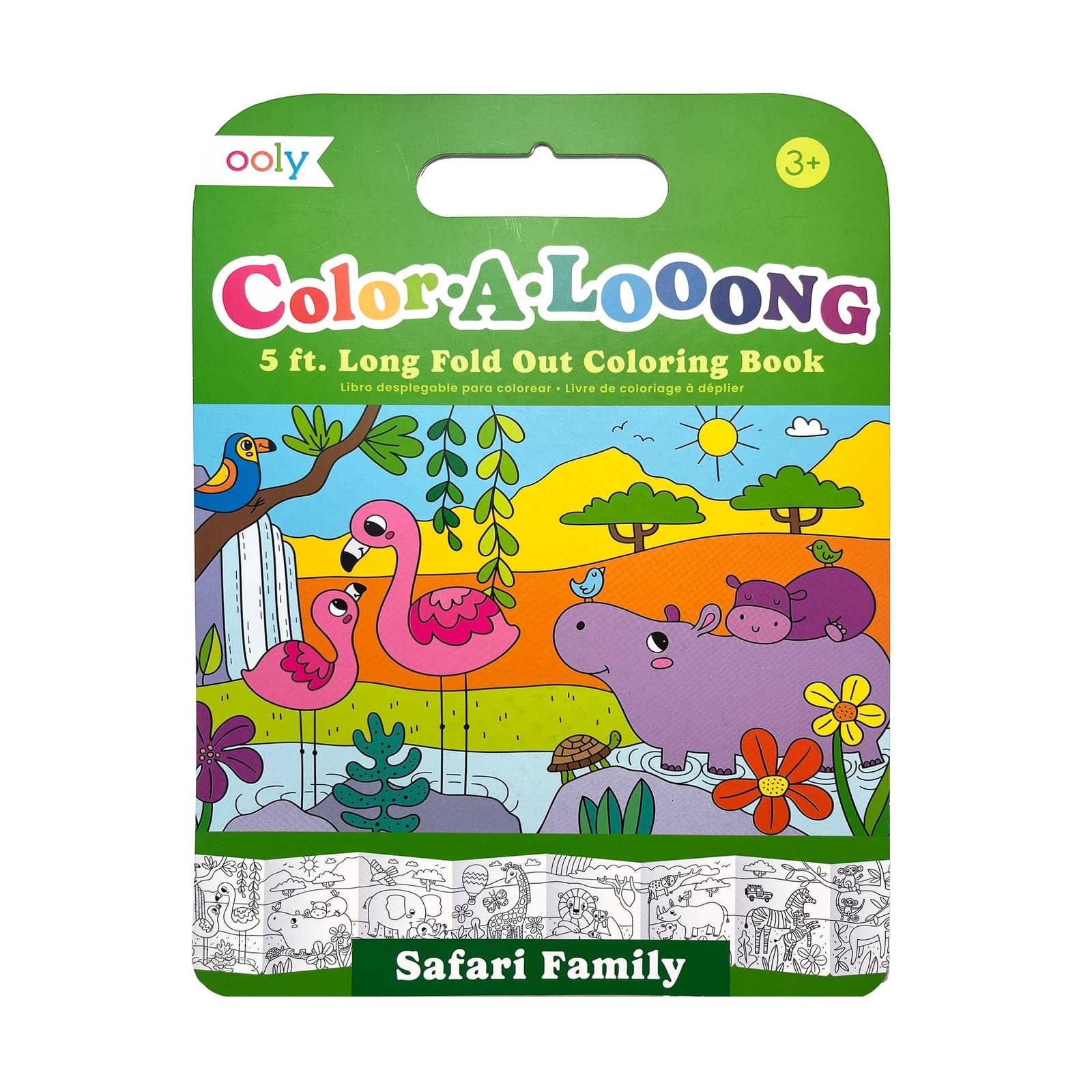Color - A - Loong 5' Fold Out Coloring Book - Safari Family - Khanh