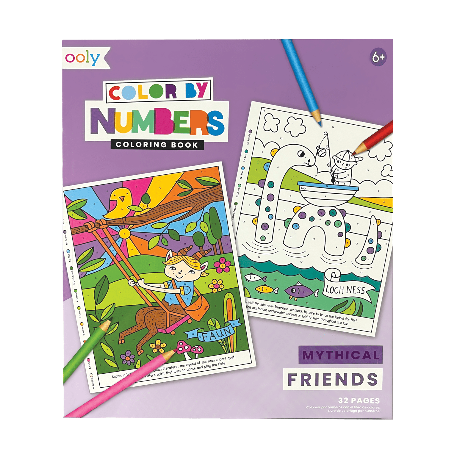 Color By Number Coloring Book - Mythical Friends - Khanh