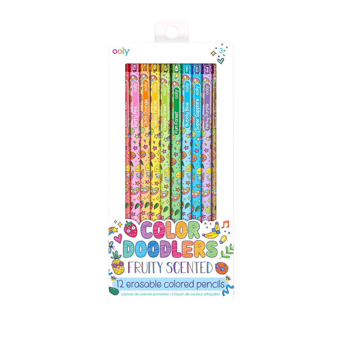 Color Doodlers Fruity Scntd Erasable Color Pencils
