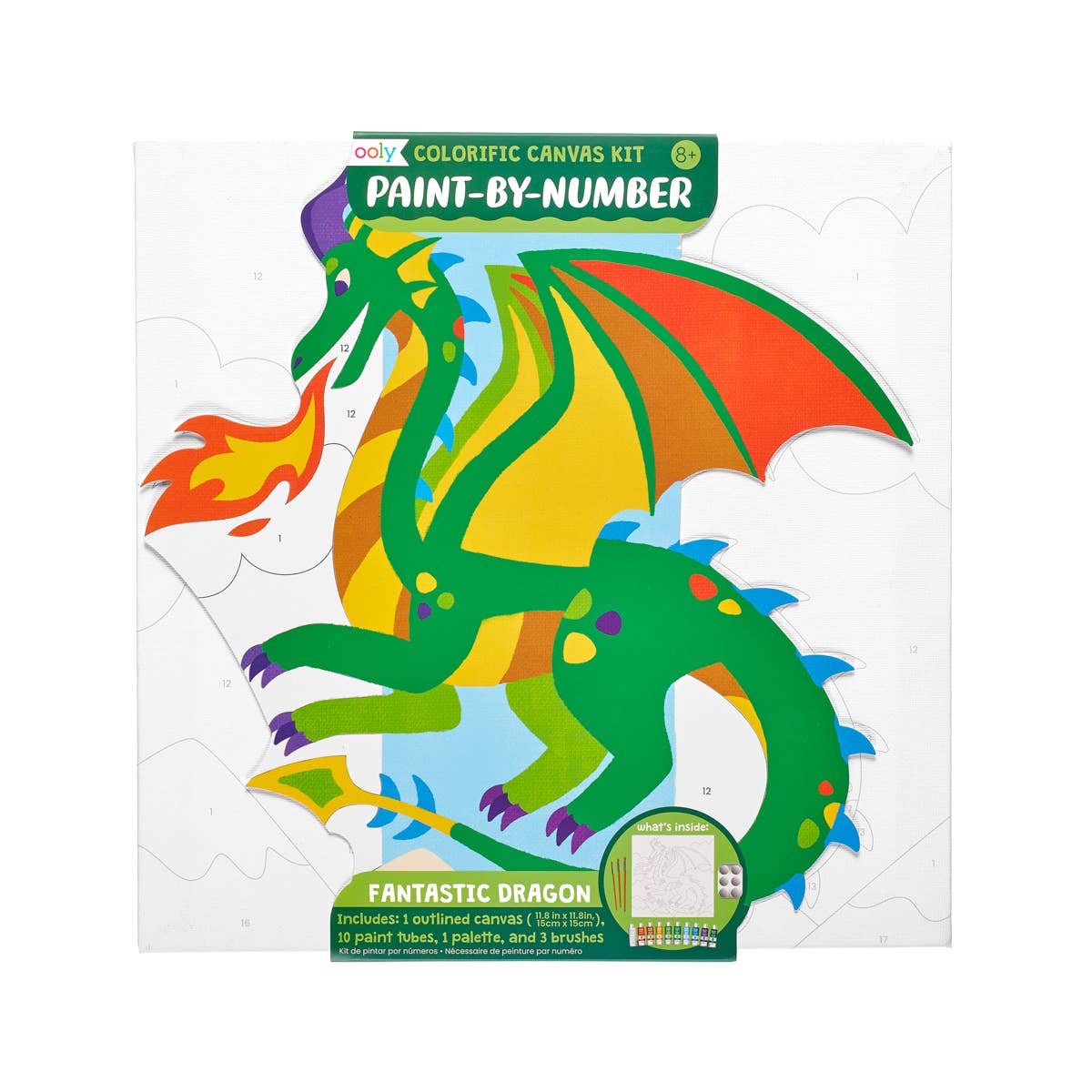 Colorific Canvas Paint by Number Kit - Fantastic Dragon - Khanh