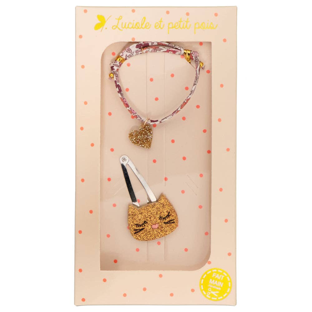 Hair Clip & Bracelet Gift Set  | Cat & Ava Spring