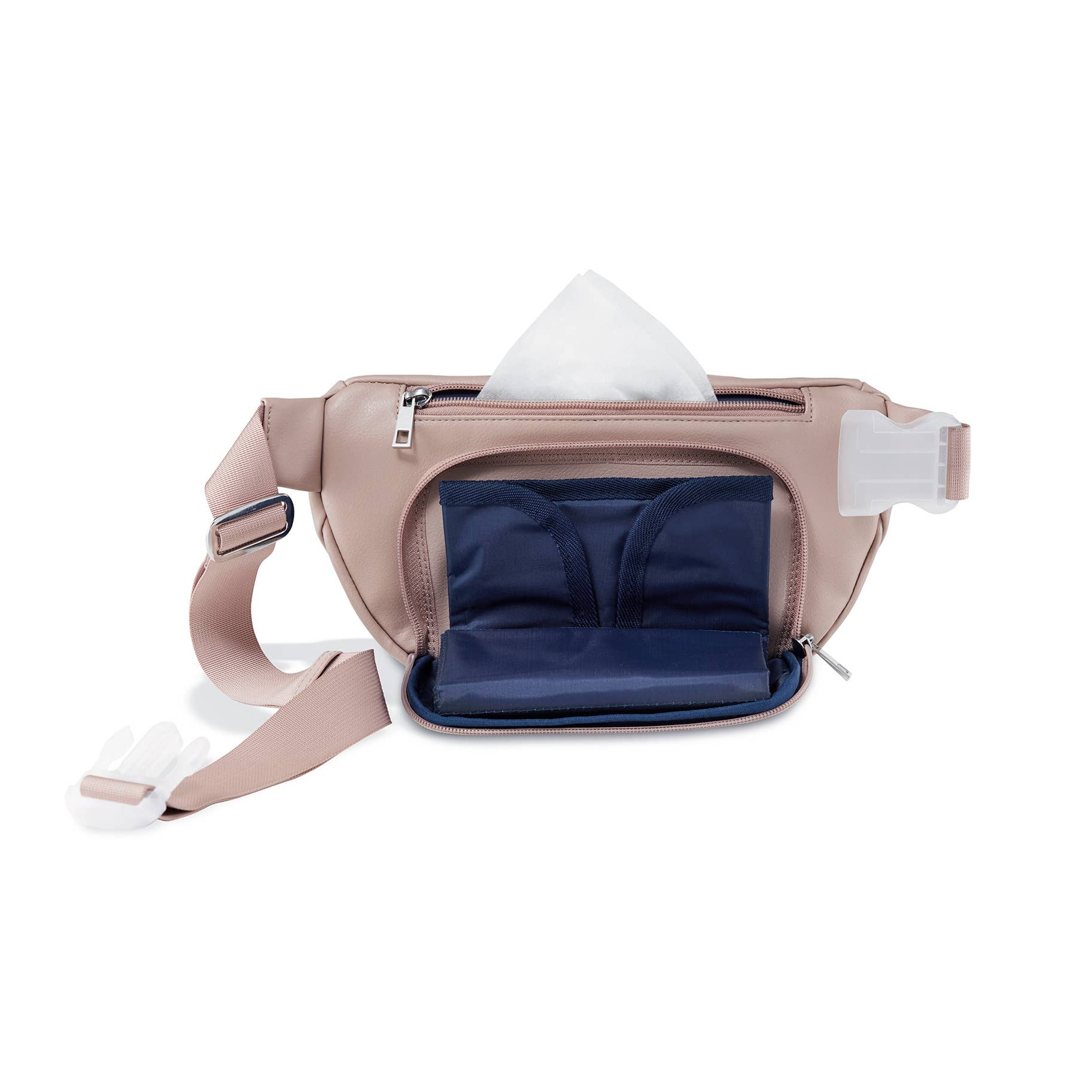 Diaper Belt Bag - Blush Vegan Leather