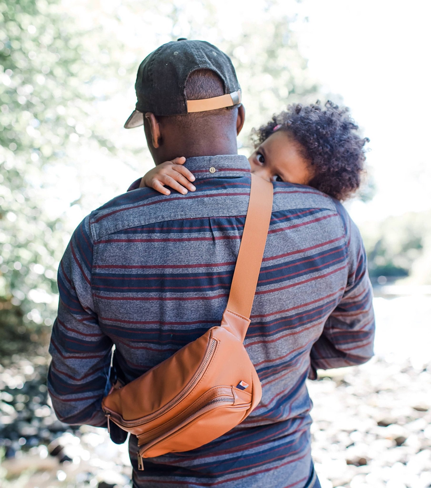 Diaper Belt Bag - Brown Vegan Leather