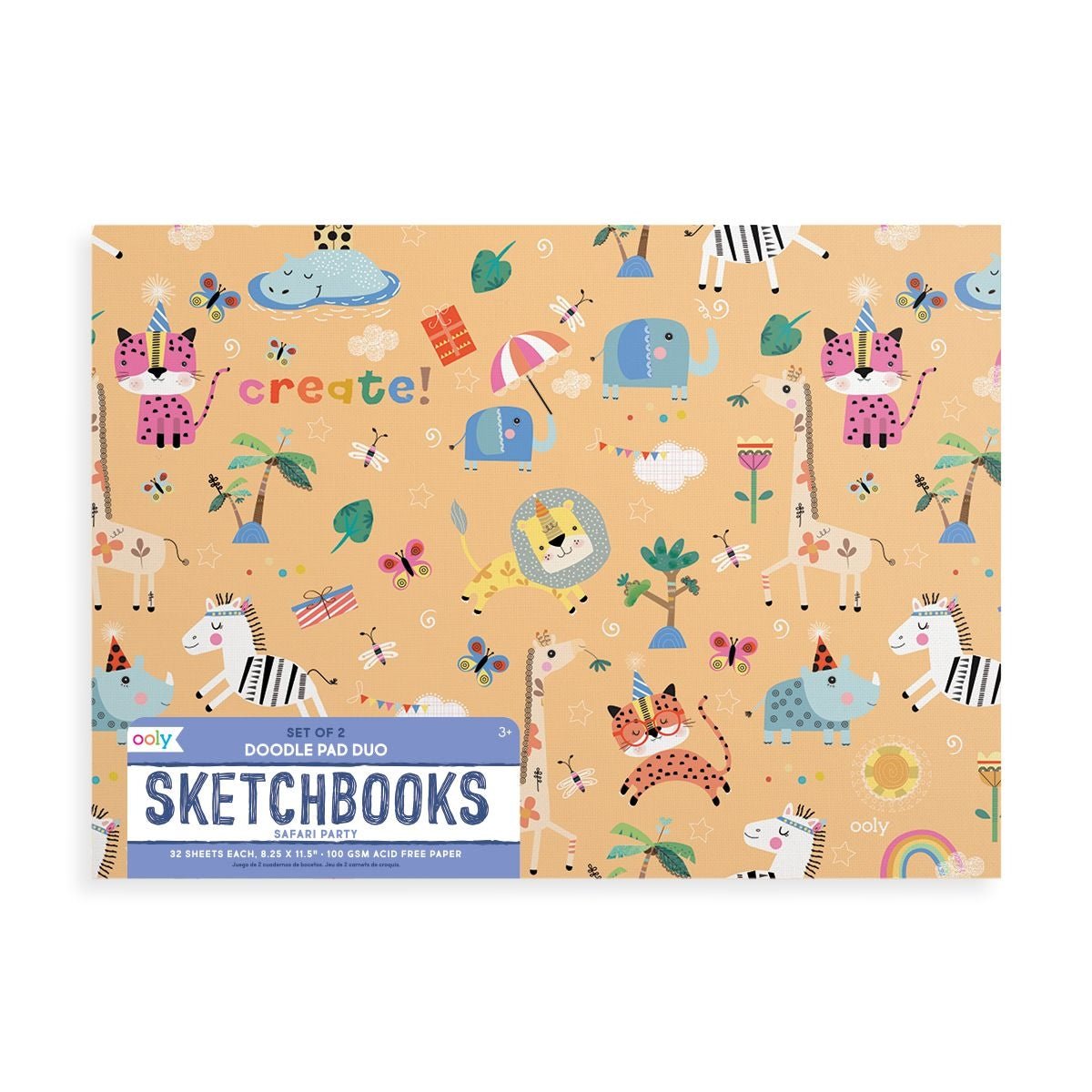 Doodle Pad Duo Sketchbooks: Safari Party - Set of 2 - Khanh