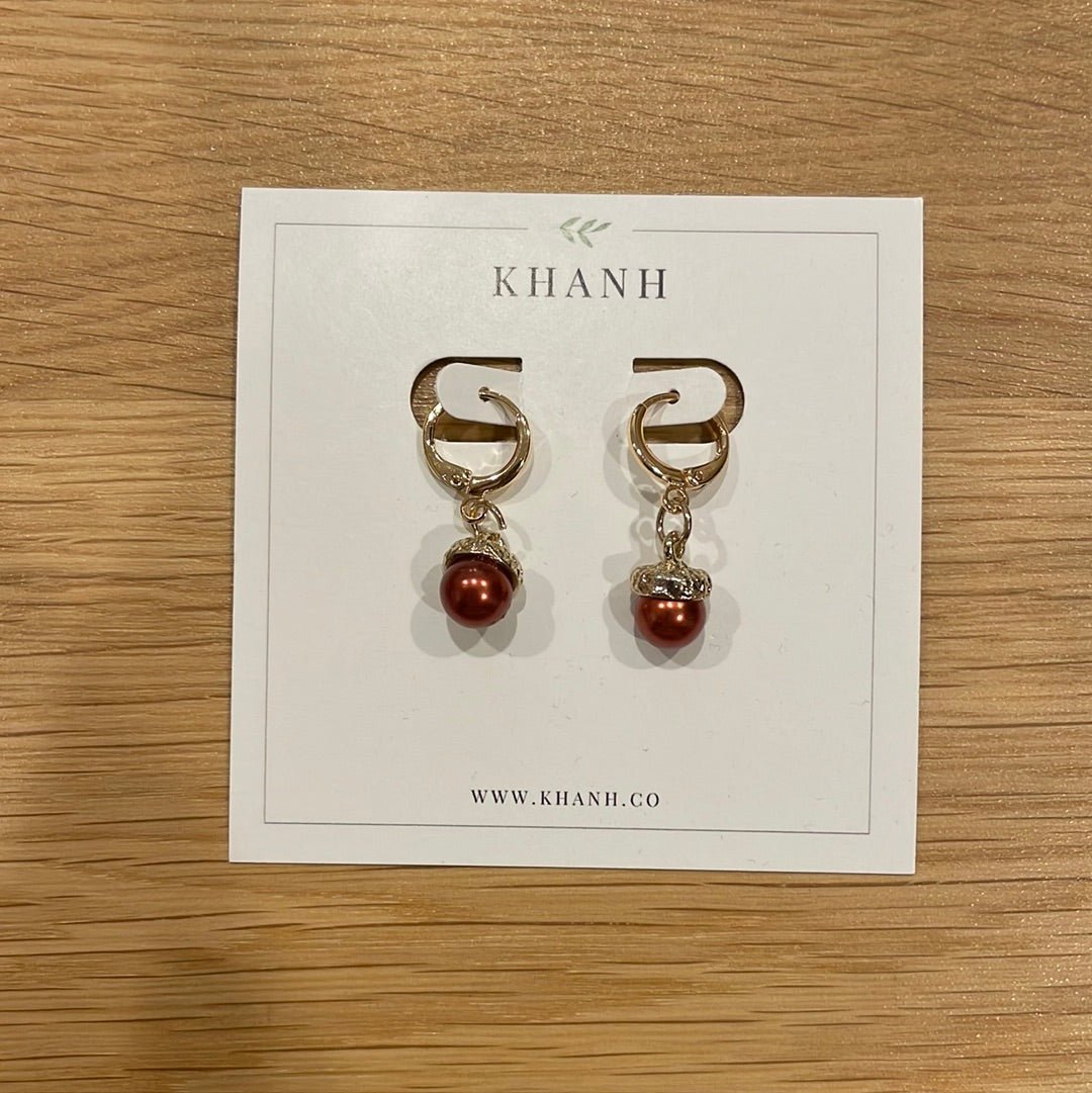 Dusty Rose Acorns Earring - Khanh