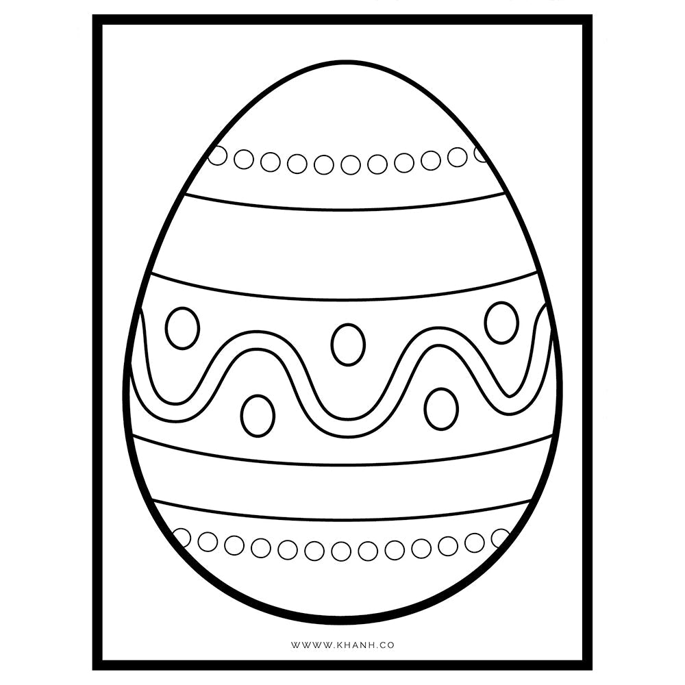 Easter Egg Coloring Pages - Khanh