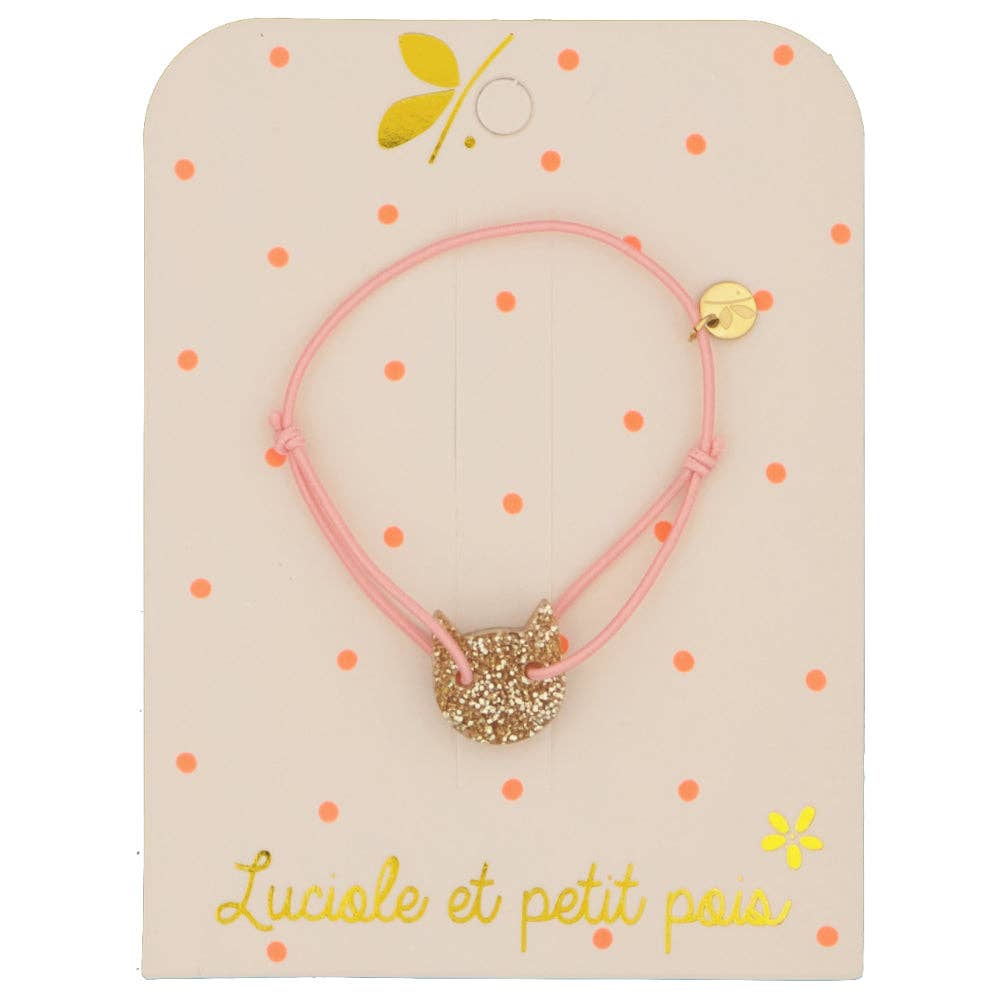 Elastic cord bracelet - Pink (cat gold) - Khanh