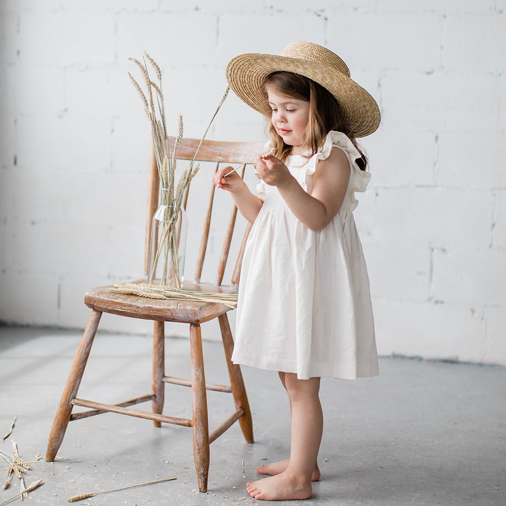 Flutter Dress | Ivory Linen
