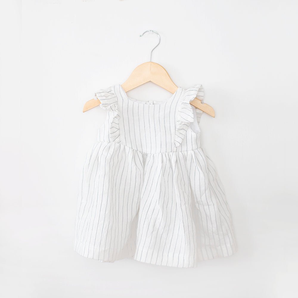 Flutter Dress | Striped Linen
