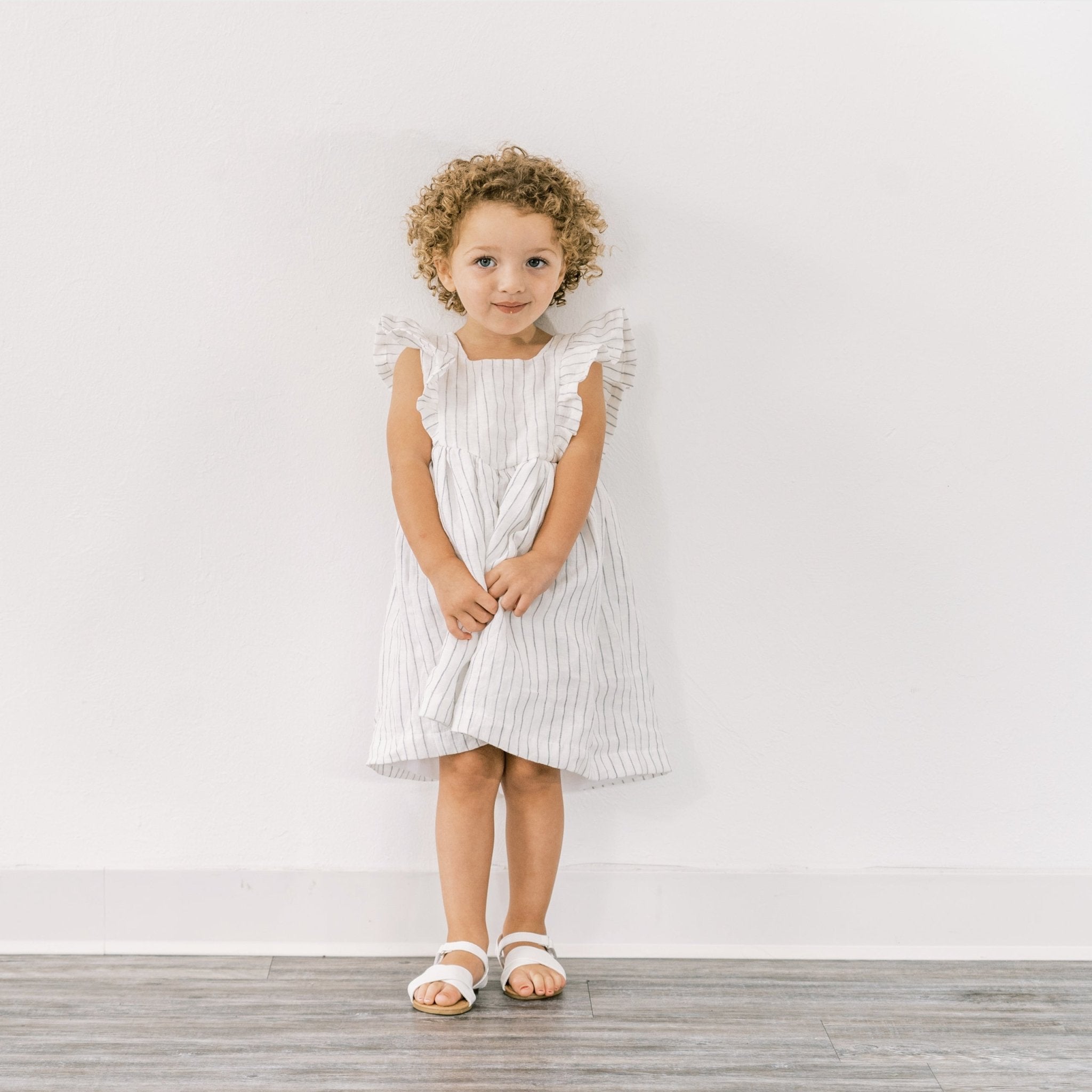 Flutter Dress | Striped Linen