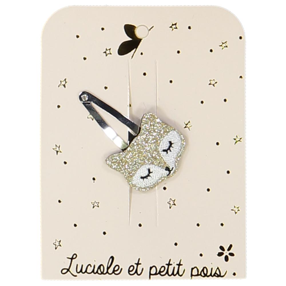 Fox Hair Clip - Gold Glitter