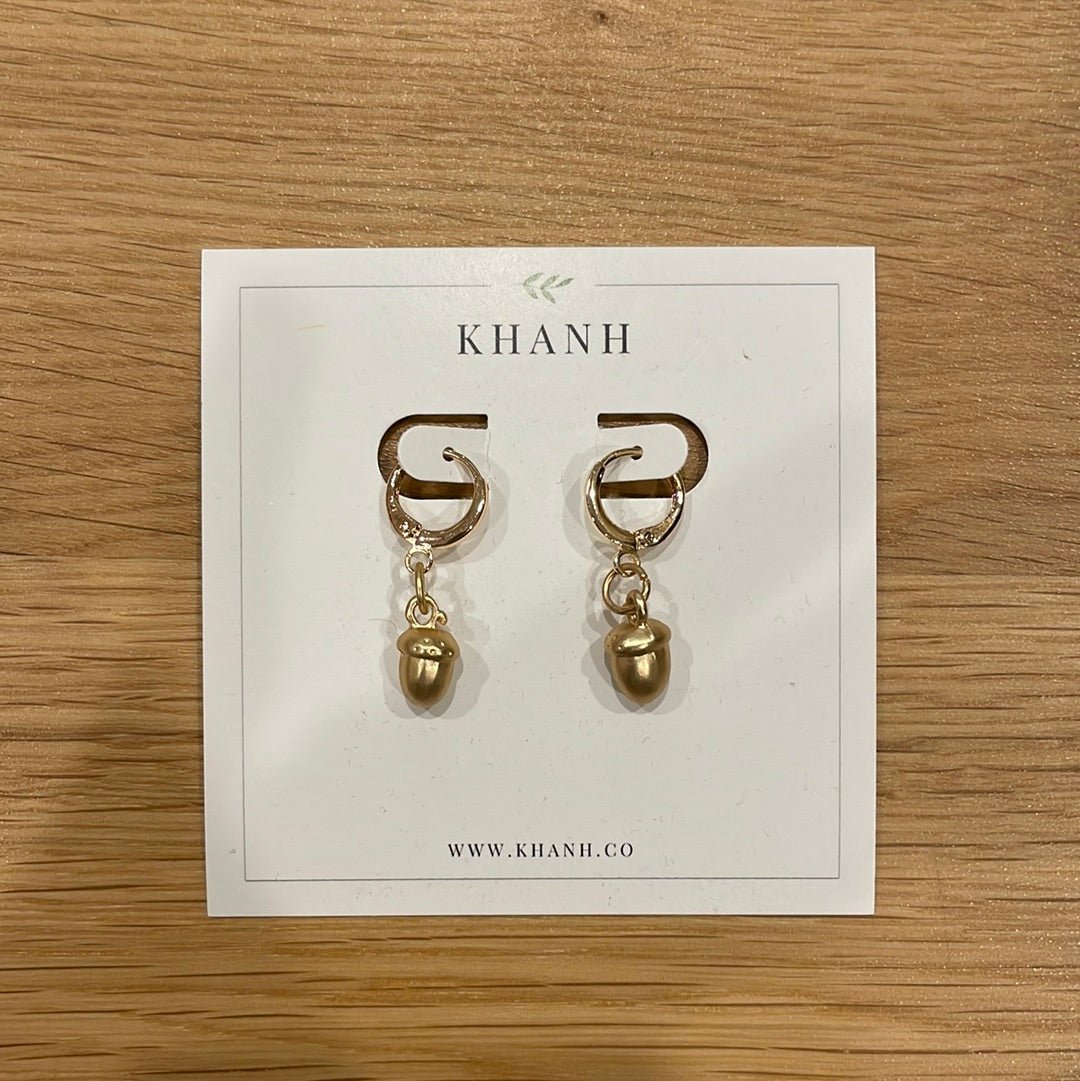 Gold Acorn Earring - Khanh