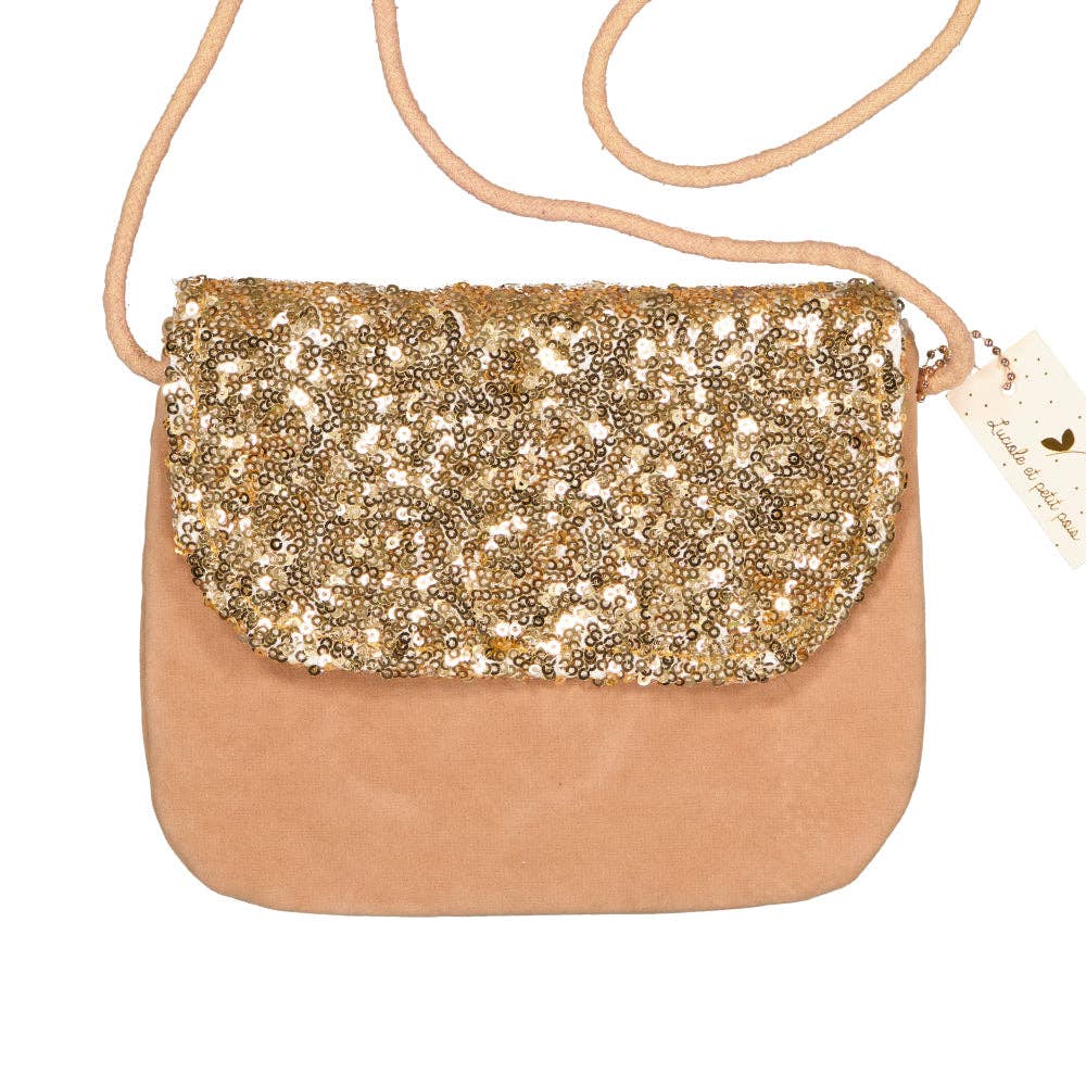 Handbag | Velvet & Gold Sequins