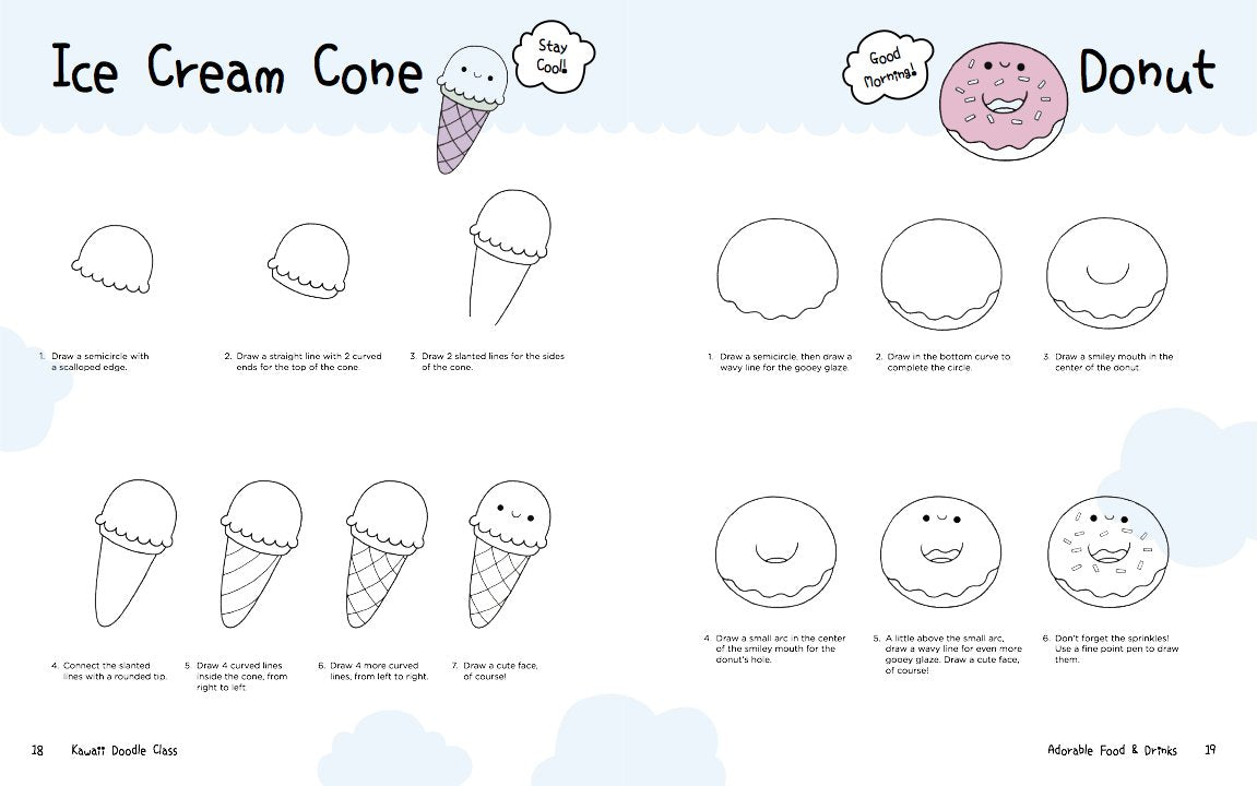 Kawaii Doodle Class: Sketching Super - Cute Tacos, Sushi, Clouds, Flowers, Monsters, Cosmetics, and More