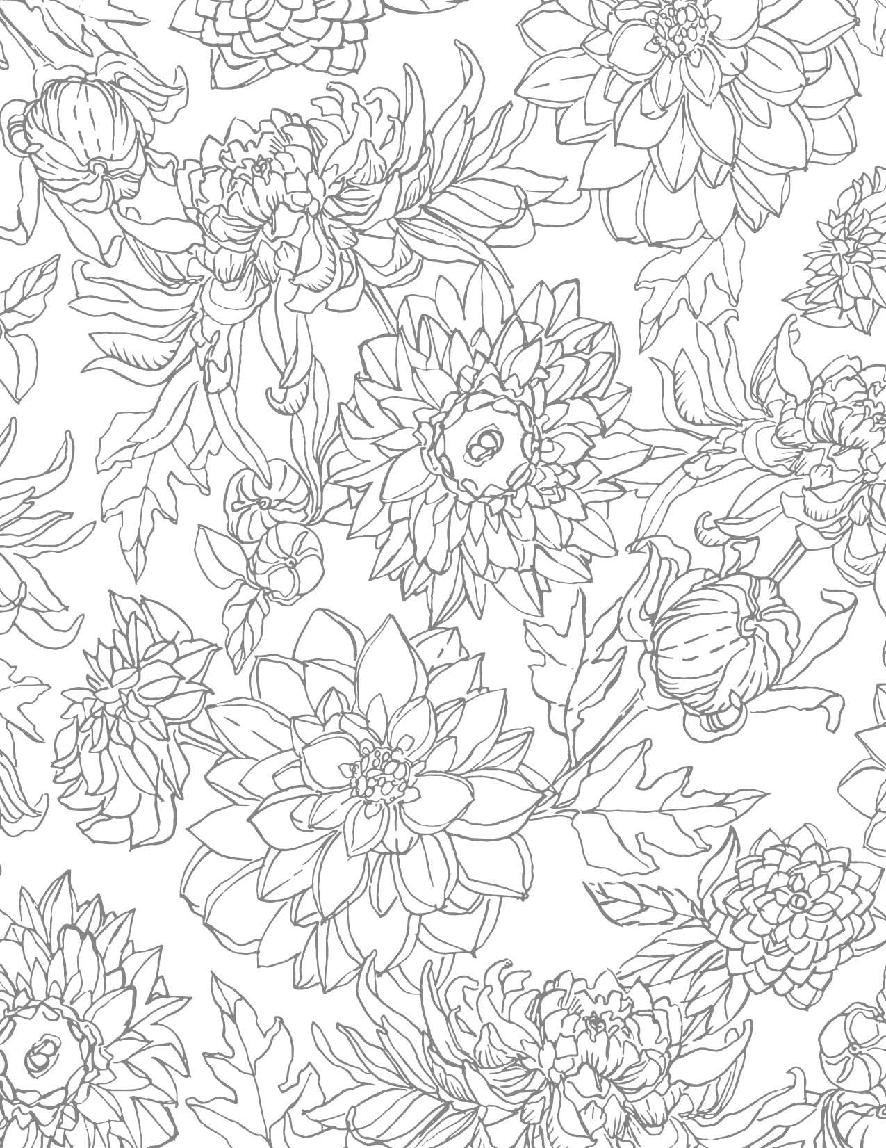 Kristy's Fall Cutting Garden: A Watercoloring Book