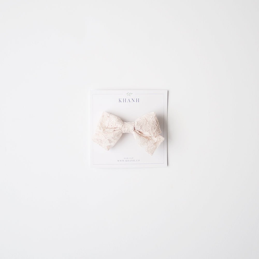 Lace in Champagne | Petite Sailor Bow