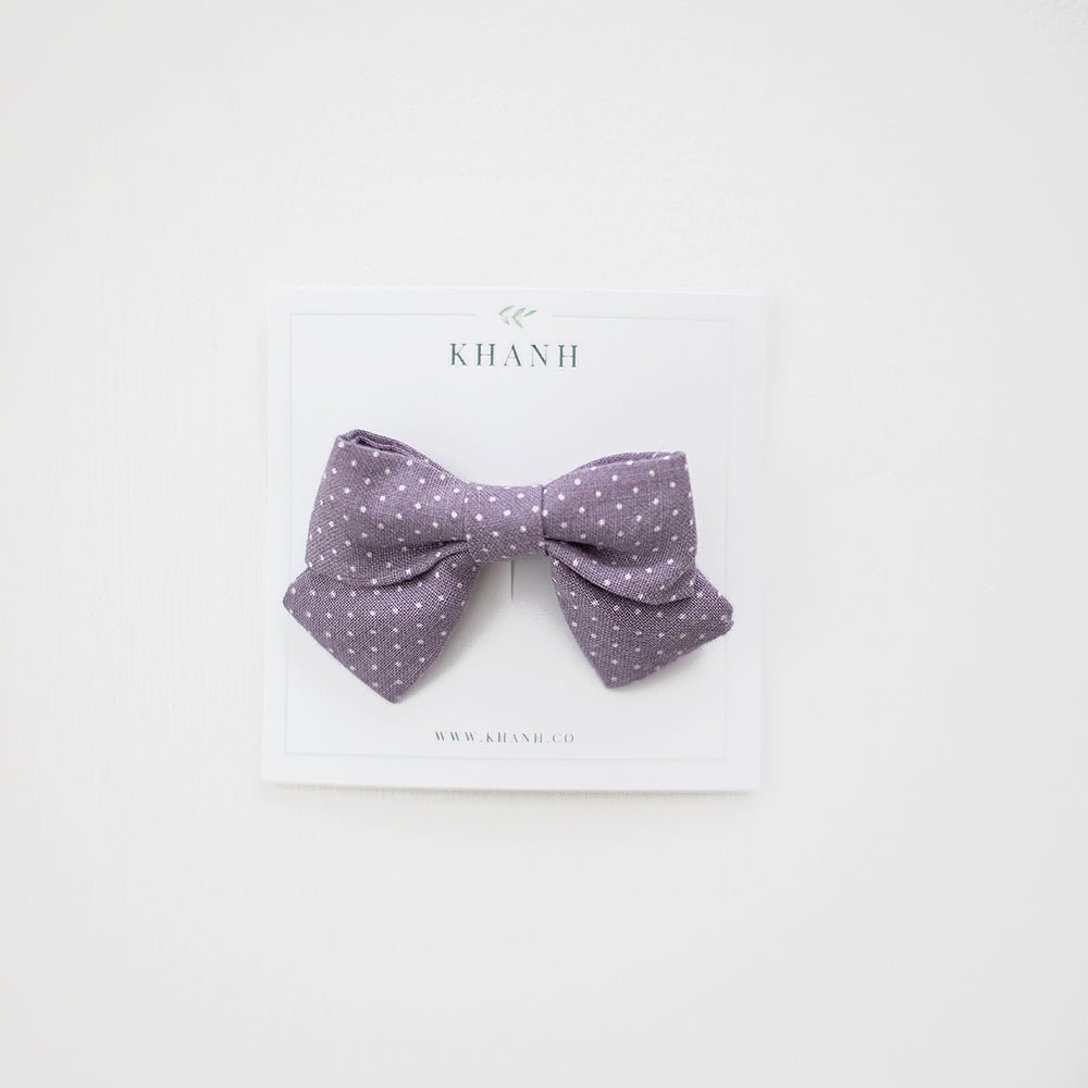 Lavender Dots | Petite Sailor Bow