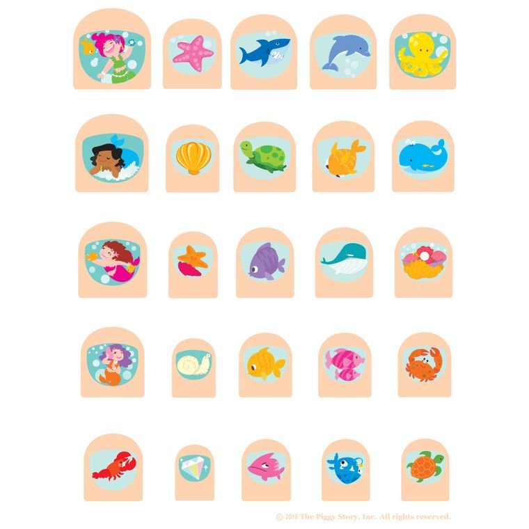 Lil' Fingers Nail Art - Mermaids & Friends