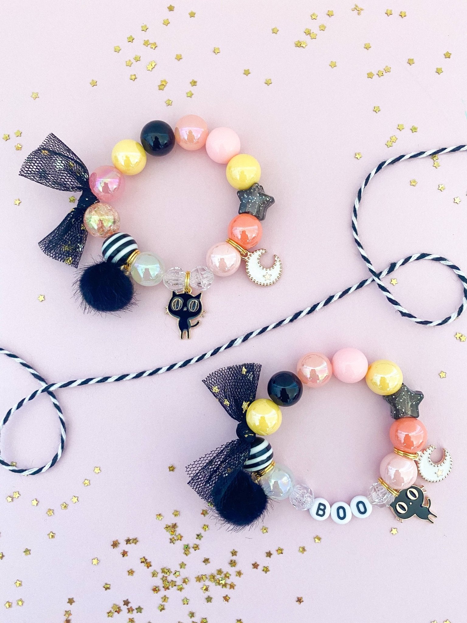 Midnight Cat "I <3 BINX" Charm Bracelet