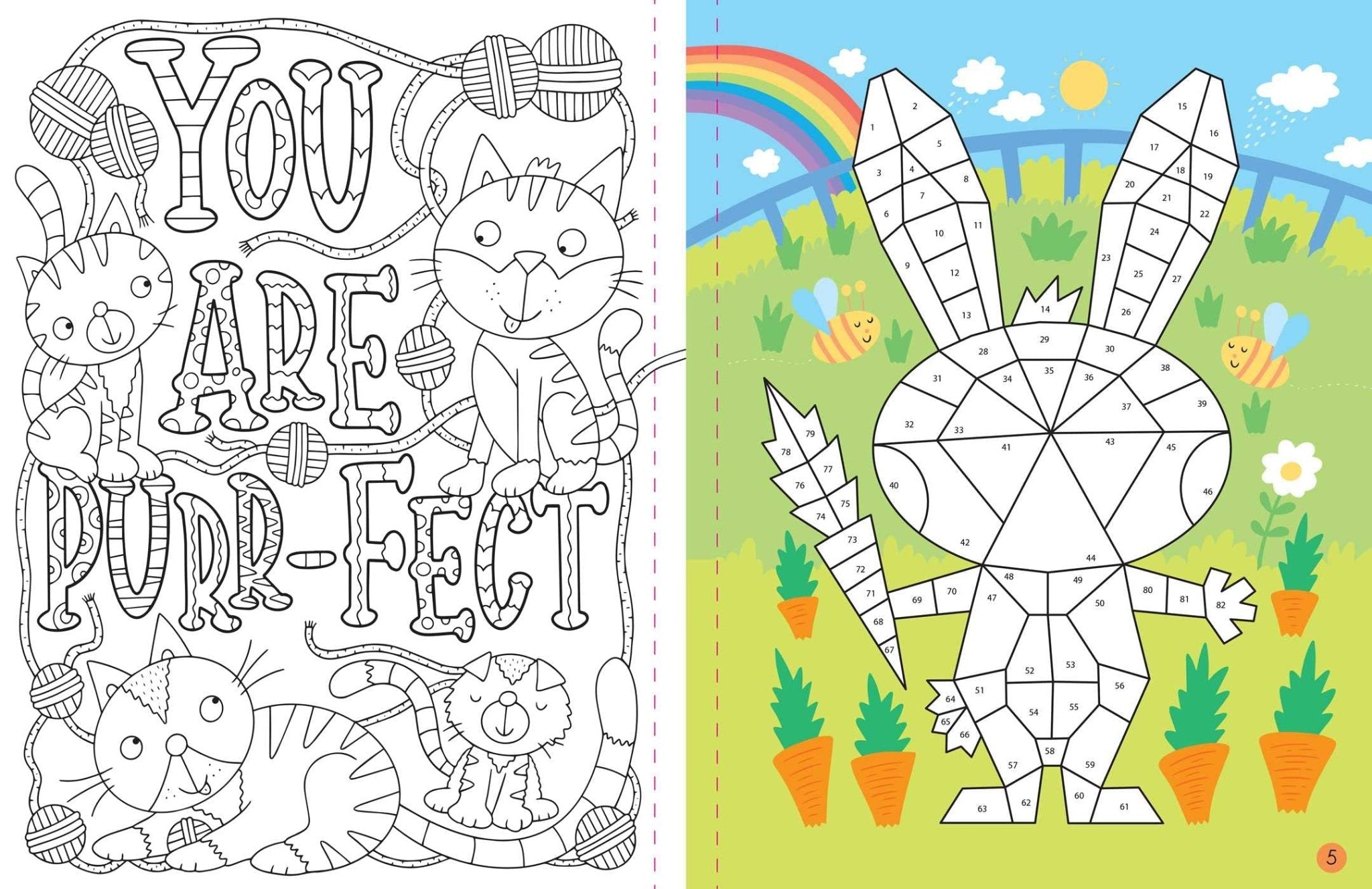 Mindful Sticker By Number: Cuddly Creatures