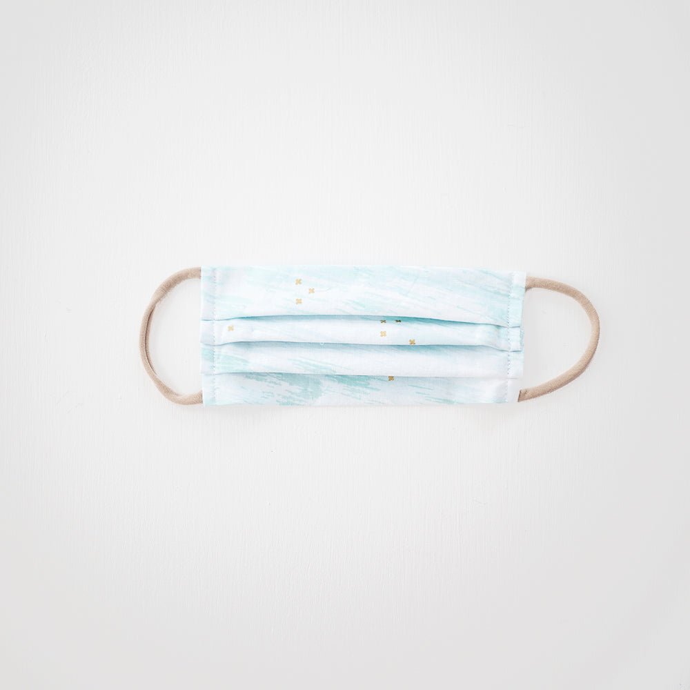 Mint Watercolor Starry | Kids Mask