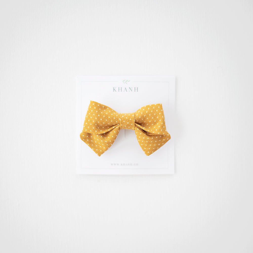 Mustard Polka Dot | Petite Sailor Bow