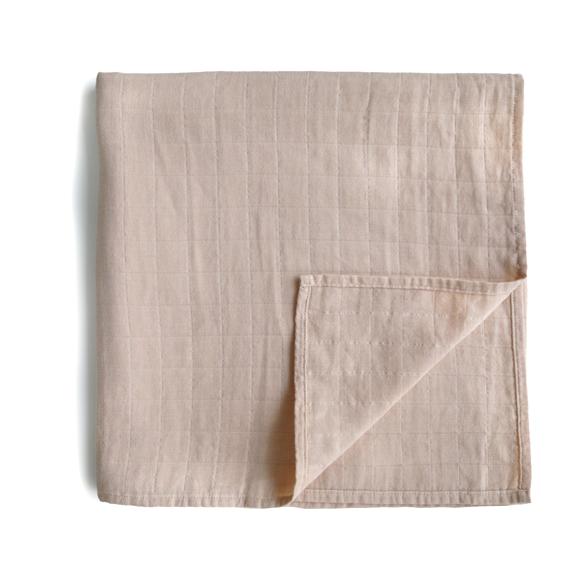 Organic Cotton Muslin Swaddle Blanket | Blush