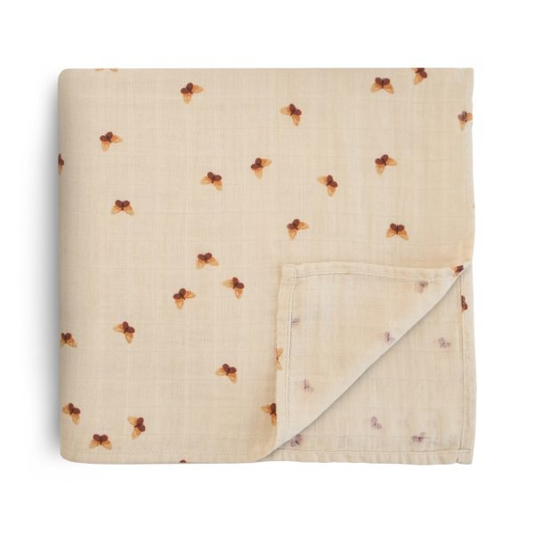 Organic Cotton Muslin Swaddle Blanket | Butterflies