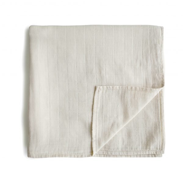 Organic Cotton Muslin Swaddle Blanket | Fog