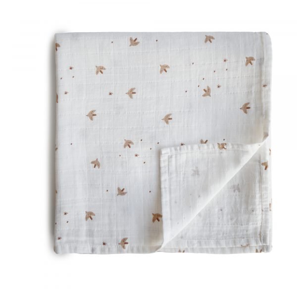Organic Cotton Muslin Swaddle Blanket | Sparrow