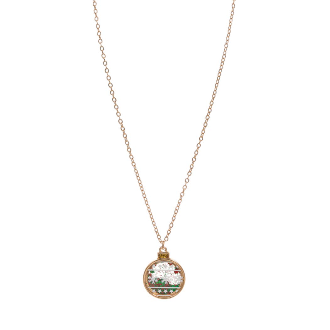 Ornament Glitter Shaker Necklace